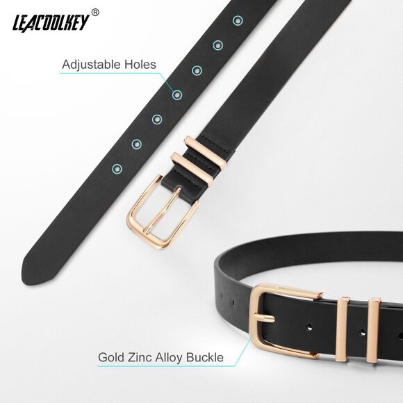 3 Pack Women\'s Leather Belts For Jeans Dress Pants Fashion Ladies 1186